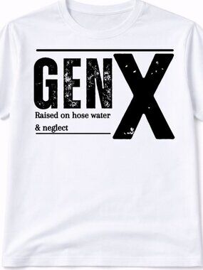 Gen X Mens Graphic T Shirt Trendy Boutique Style Tee Mens Gifts White Tops